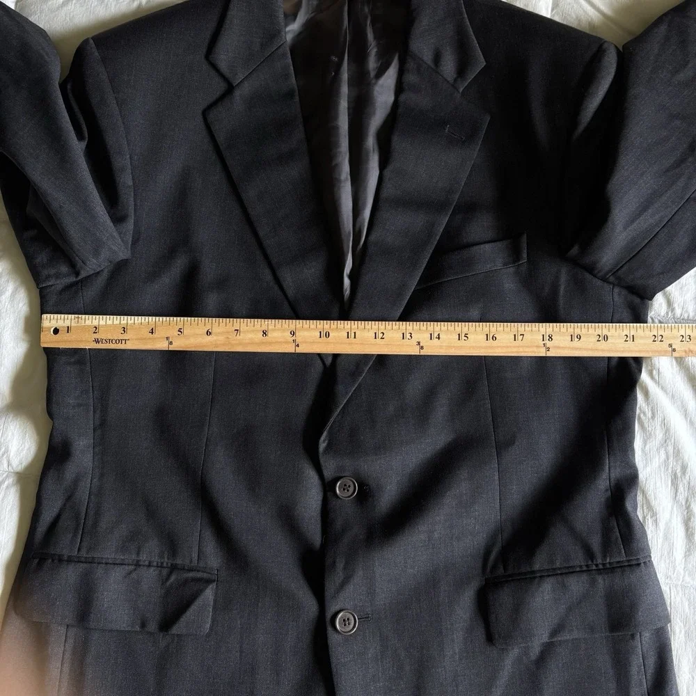 Brooks Brothers 1818 Mainline Regent Super 110s Wool Blazer Men's 43R Black 2BSV